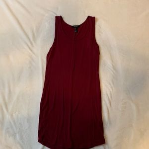 Body-con tank top dress. Size S. Wine color. Forever 21